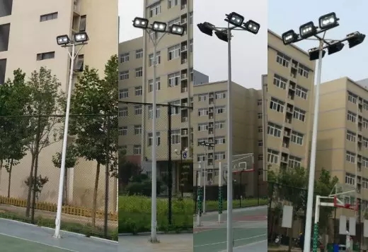 东莞榴莲视频污污照明户外篮球场照明灯具LED投光灯+立杆实景图片